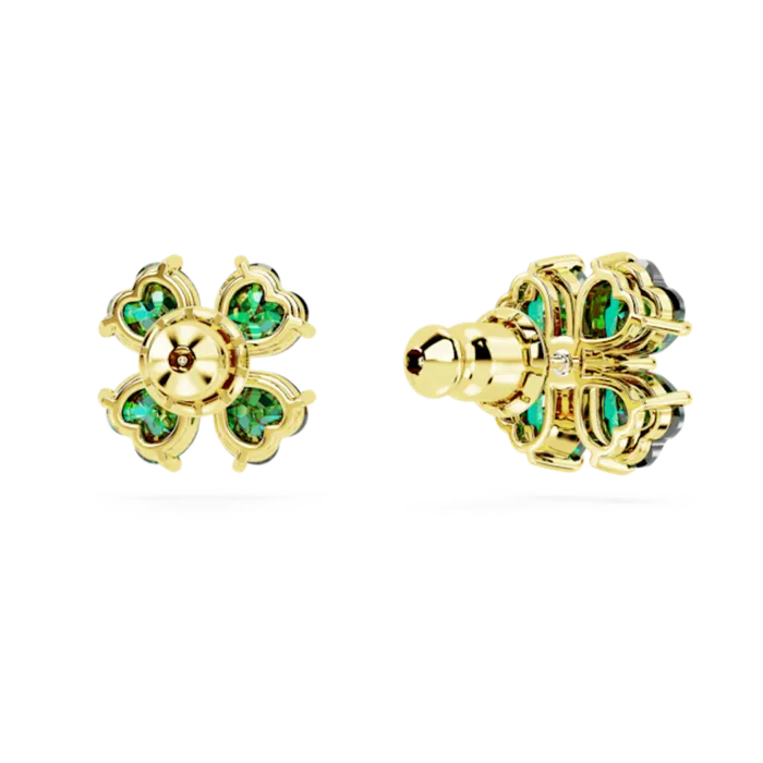 Swarovski Idyllia Stud Earrings Clover Green Goldtone plated Swarovski Earrings Swarovski Idyllia Stud Earrings Clover Green Goldtone plated Swarovski Earrings